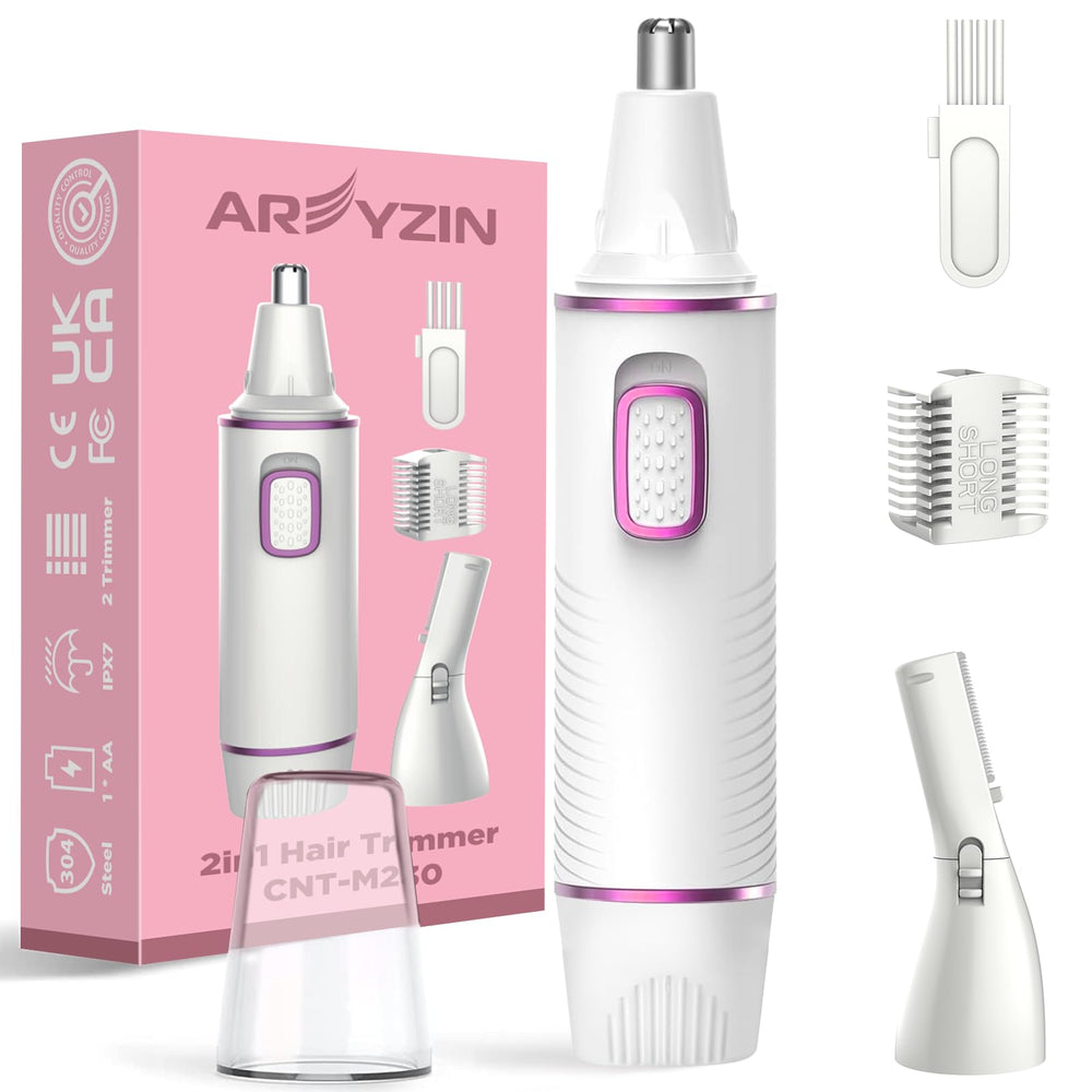AREYZIN nose-hair-trimmer close-up showing cordless design for painless grooming