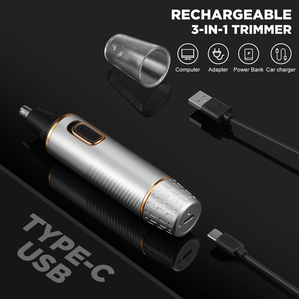 AREYZIN nose trimmer with washable heads for simple cleanup after use.