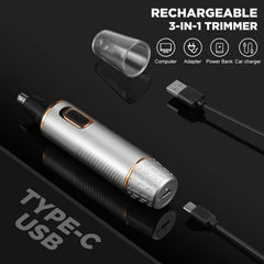 AREYZIN nose trimmer with washable heads for simple cleanup after use.