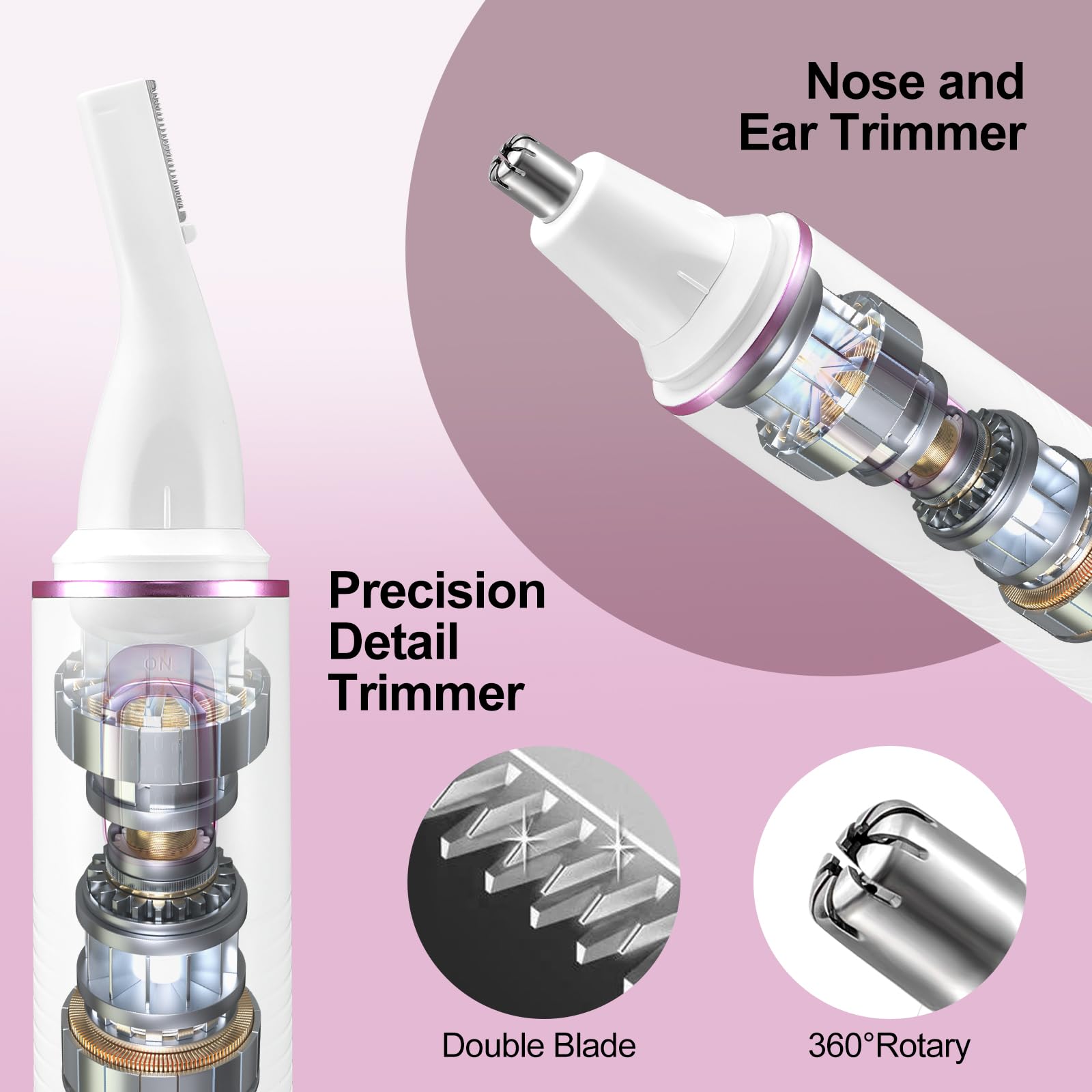 AREYZIN versatile-use nose-ear-eyebrow trimmer for facial hair