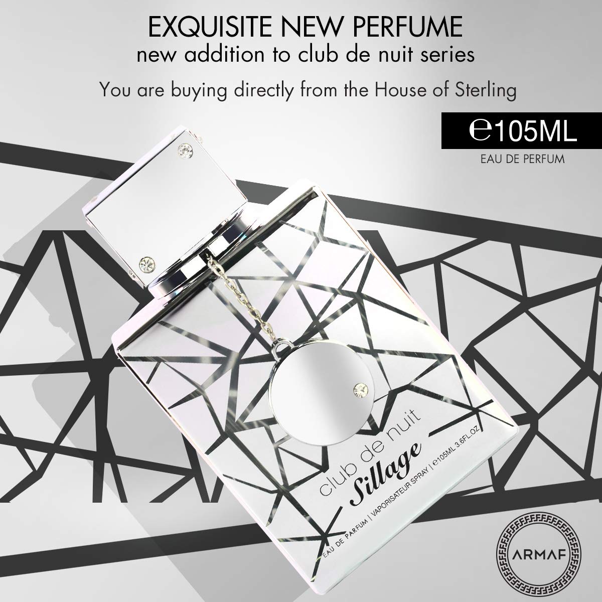 Armaf Club De Nuit Sillage middle notes graphic, rose and jasmine add refined elegance.