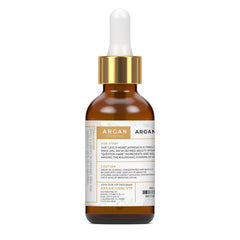 Argan Cosmetics Argan Oil pour shows light, non-greasy hydration for face and body