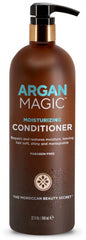 Argan Magic Moisturizing Conditioner bottle shows rich detangling hydration for smooth hair