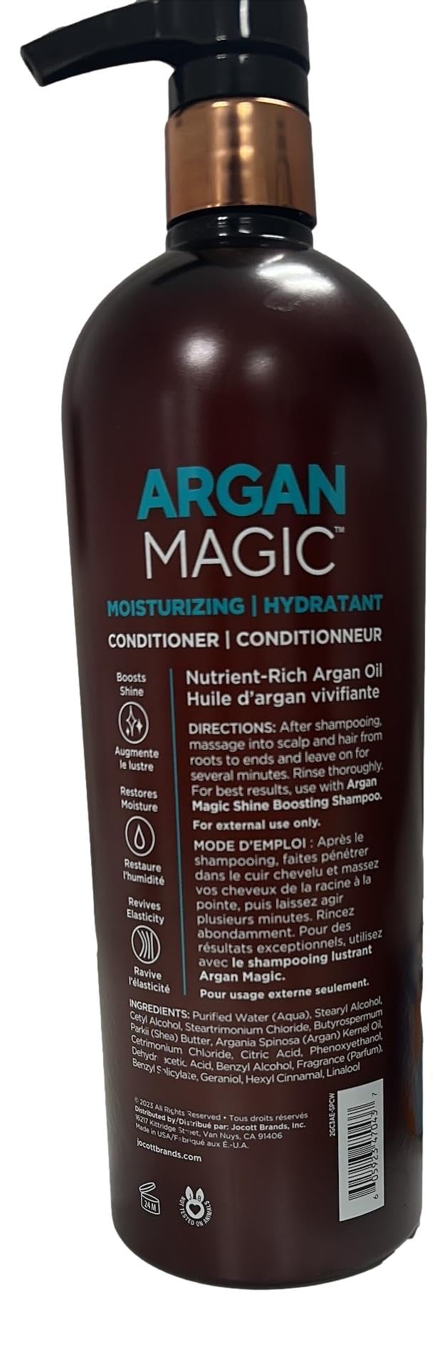 Argan Magic Moisturizing Conditioner silky-hair-glow image hints at shiny healthy strands