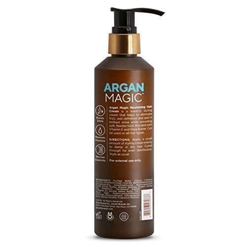 Argan Magic Nourishing Hair Cream shine-definition on glossy, healthy-looking strands.