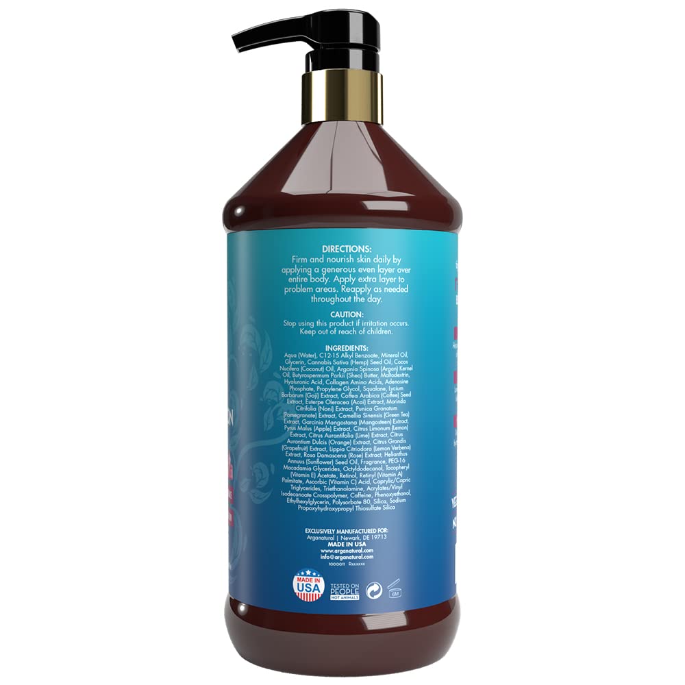 Arganatural Retinol Body Lotion hand-application demonstrates easy daily care.