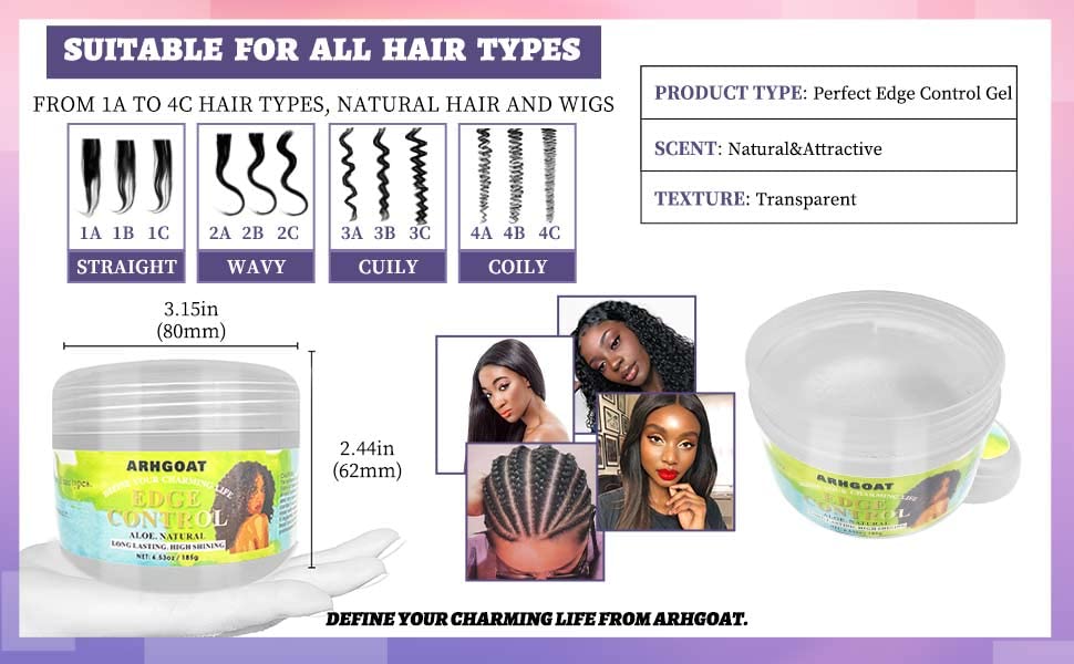 ARHGOAT edge control with aloe vera benefits for scalp comfort