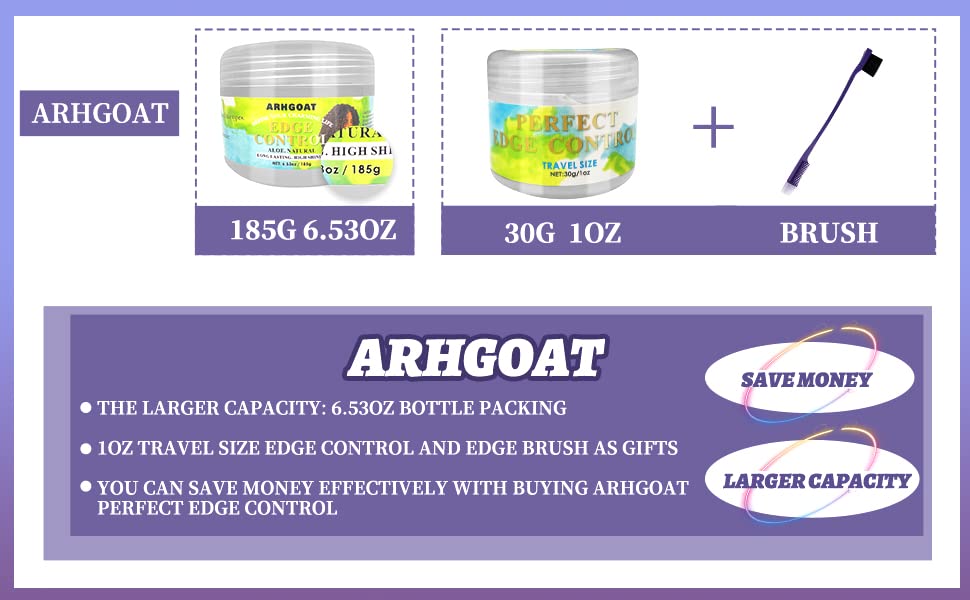ARHGOAT edge control on women's hairstyles for defined edges