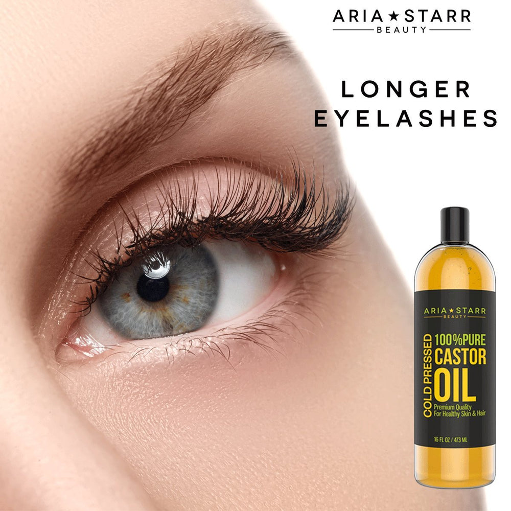 Aria Starr Castor Oil hair-application for detangling and fullness.