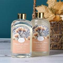 ArioseMonde Magnolia Jasmine body lotion bottle, hydrating with shea butter for daily moisture.