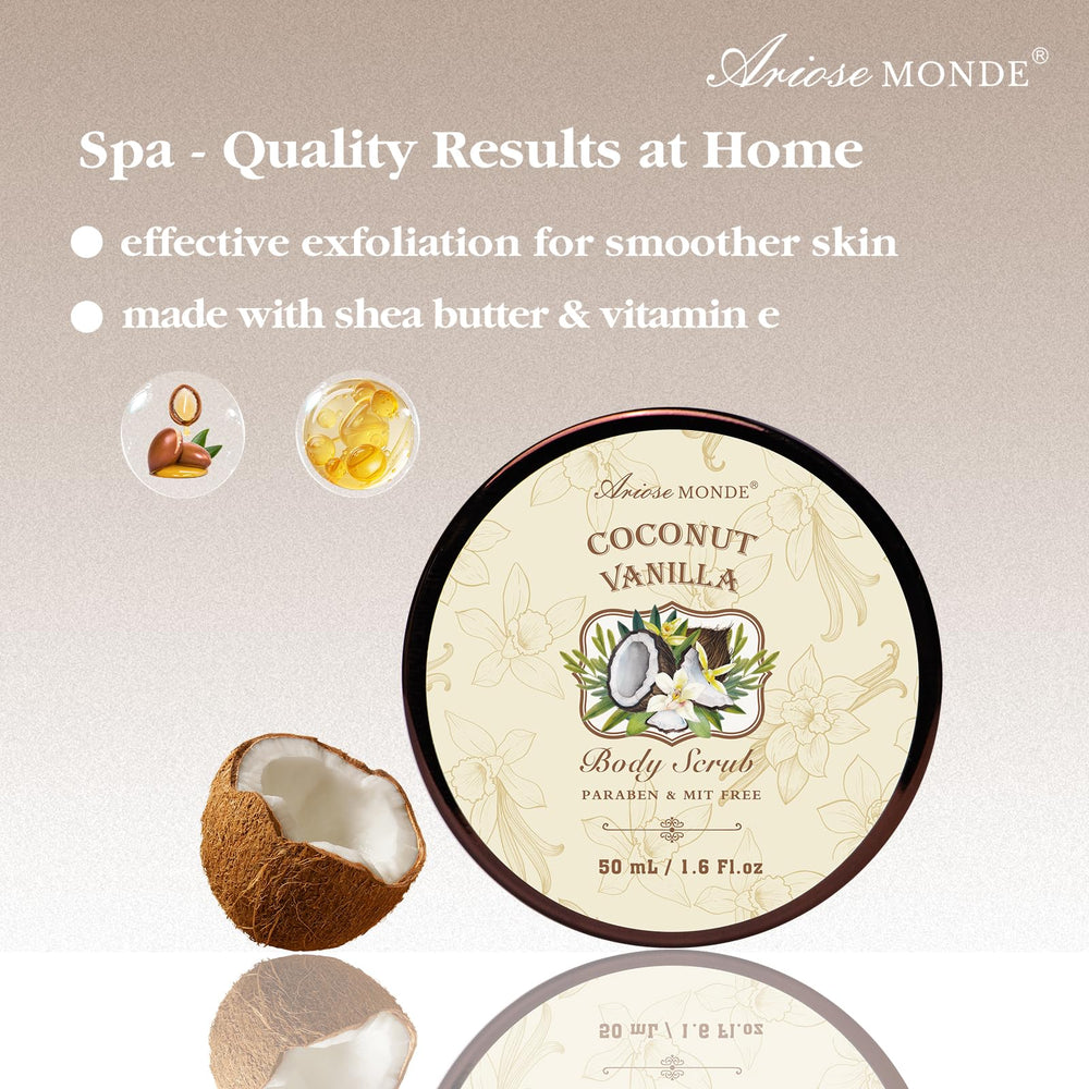ArioseMonde shower-gel-coconut-vanilla-pump closeup for refreshing shower routine