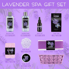 ArioseMonde Spa Gift Basket Shower Gel Bottle silky lavender lather for daily pampering