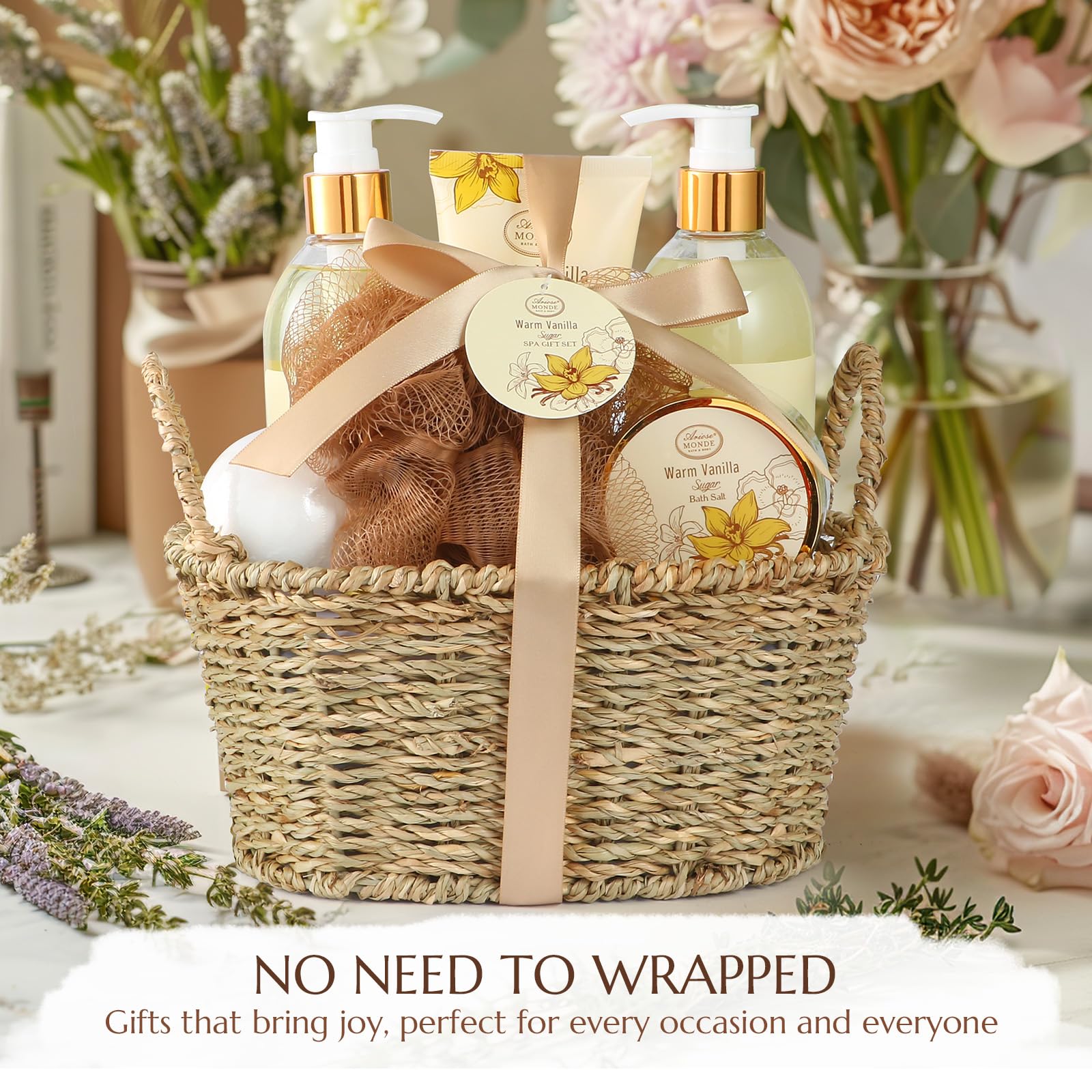 ArioseMonde warm-vanilla-sugar-bubble-bath for a relaxing soak.