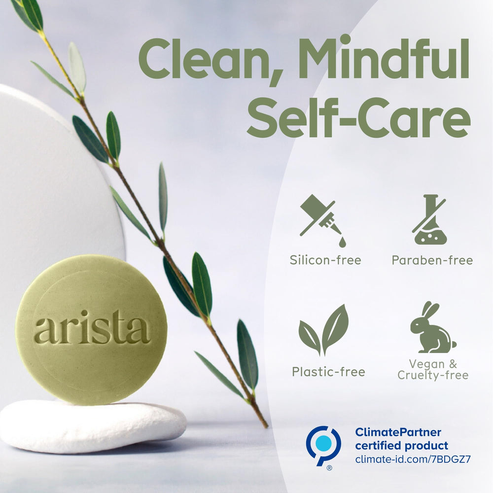 Arista arnica flower extract detail in calming Ayurvedic formula.