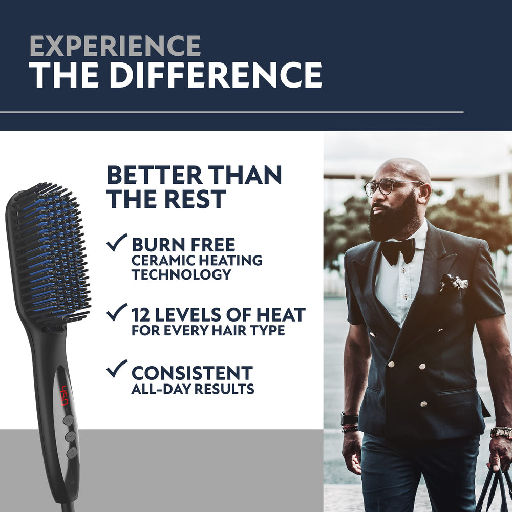 Arkam Beard Straightener 360° cord swivel for flexible maneuvering.