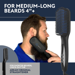 Arkam Beard Straightener ionic frizz control for smoother facial hair.
