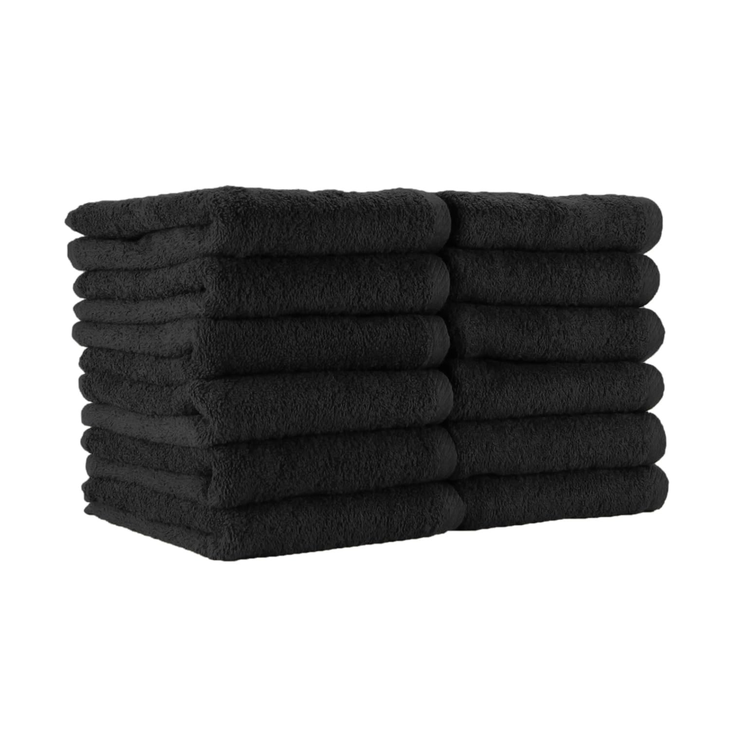 Arkwright bleach-proof salon towels pack 12 in black for color-safe professional use.