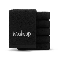 Arkwright Makeup Towels close-up of soft black cotton fabric for gentle makeup removal