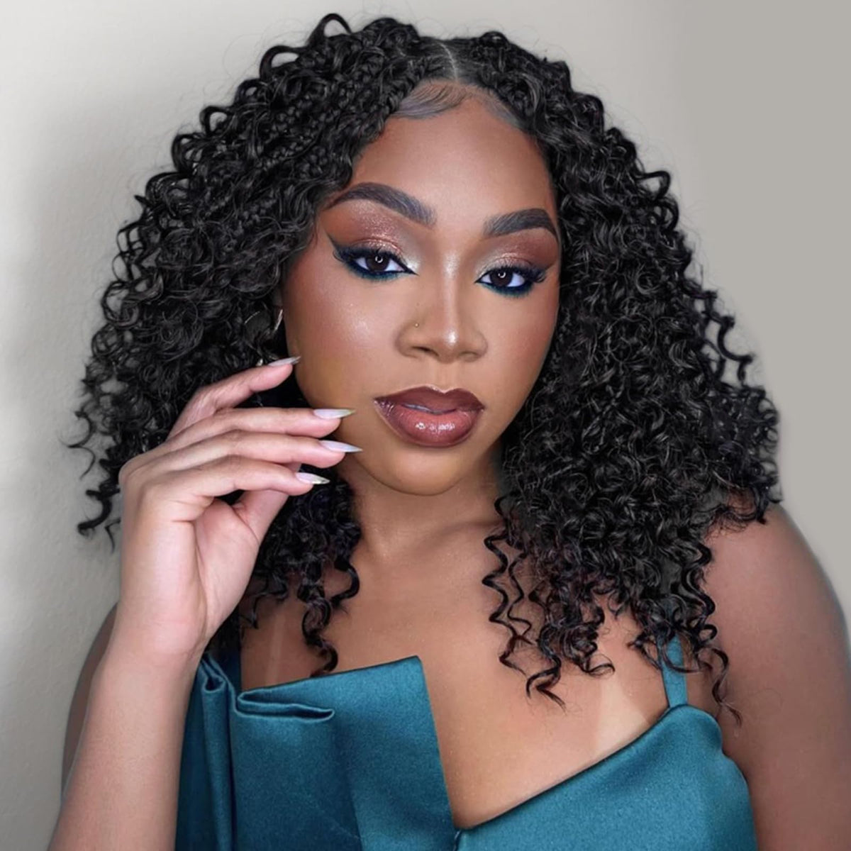 ARLFLF goddess boho box braids 10inch with curly ends for natural daily look