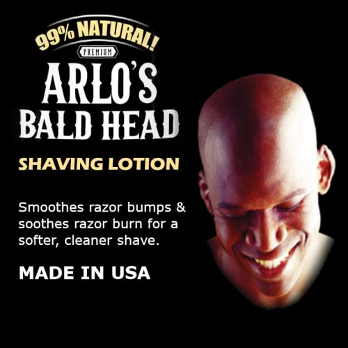 Arlo's Bald Head Shaving Lotion pump-action dispensing for easy application