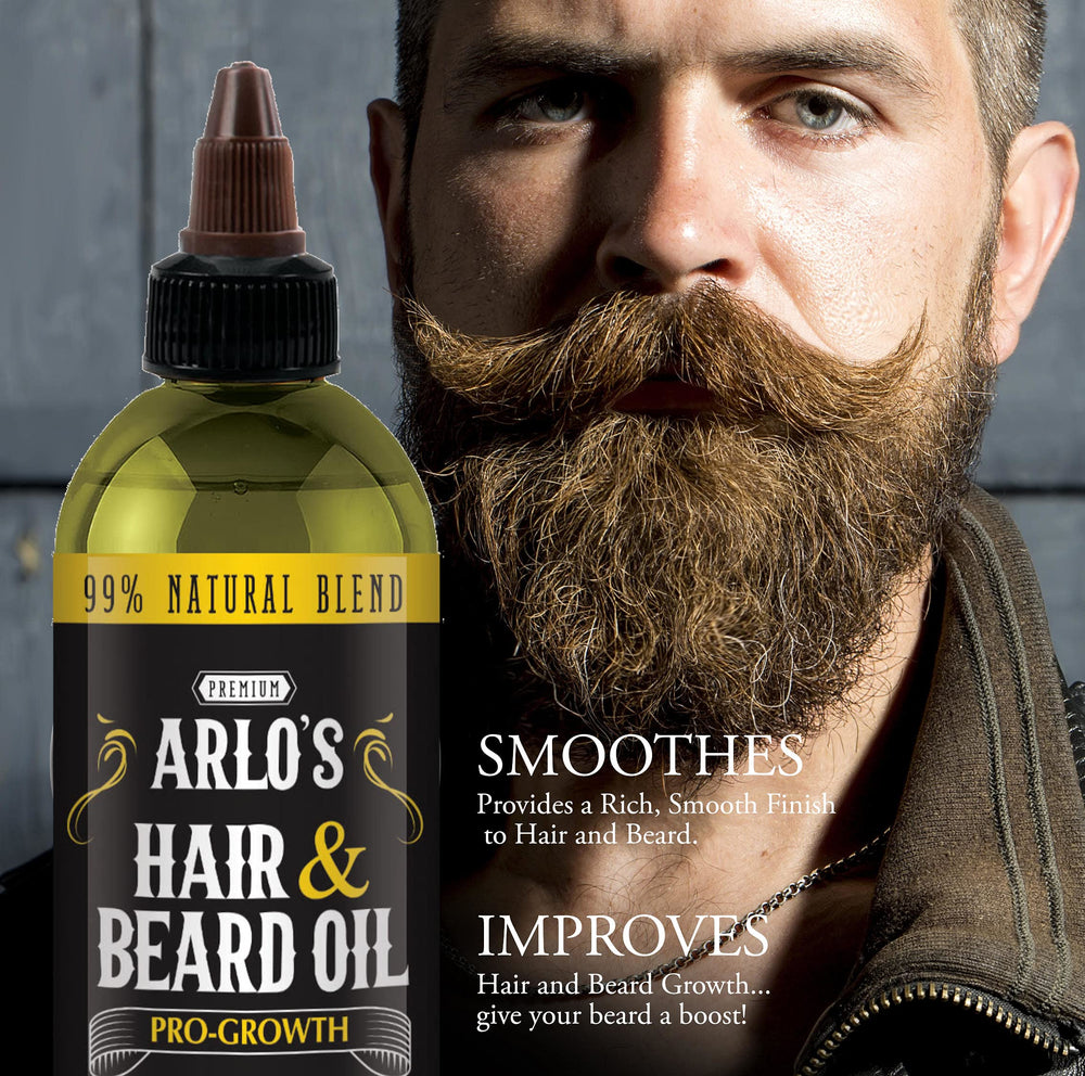Arlo's Pro-Growth oil close-up showing a light, non-greasy texture.