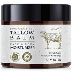 Arlun beef tallow and honey balm jar for rich facial hydration