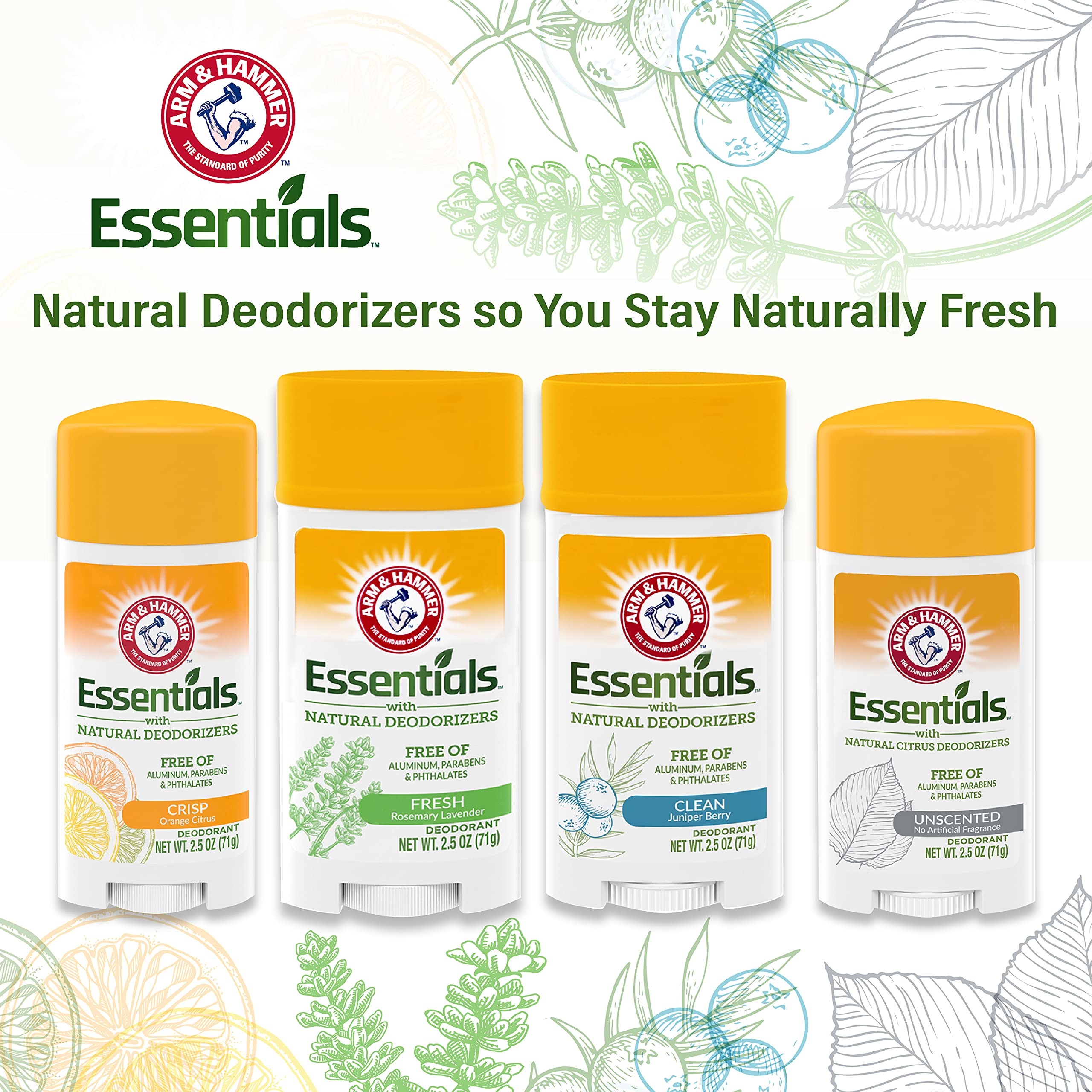 Arm & Hammer Essentials neutral scent-free profile suited for fragrance-sensitive users.