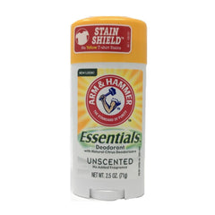 Arm & Hammer Essentials unscented deodorant pack of 3 offers aluminum-free odor protection for daily use.