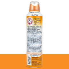 Arm & Hammer Invisible Body Powder Spray clear-dry application in action.
