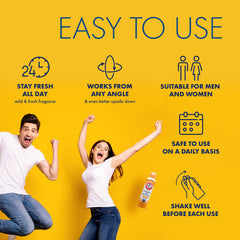 Arm & Hammer Invisible Body Powder Spray talc-free formula for safe daily wear.