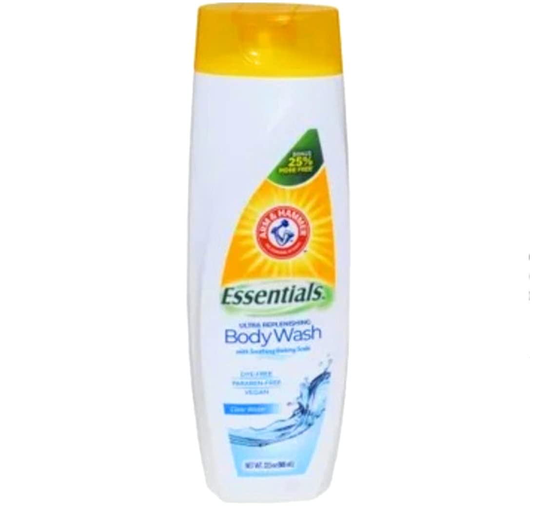 Arm & Hammer Clear Water bottle label; vegan, paraben-free ingredients.