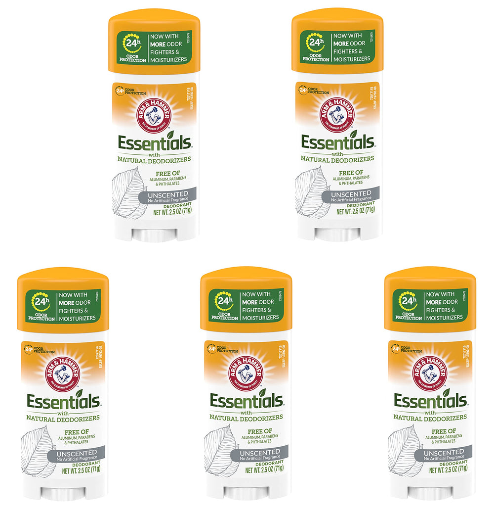 Arm & Hammer Essentials Deodorant unscented-stick for daily odor control and comfort.