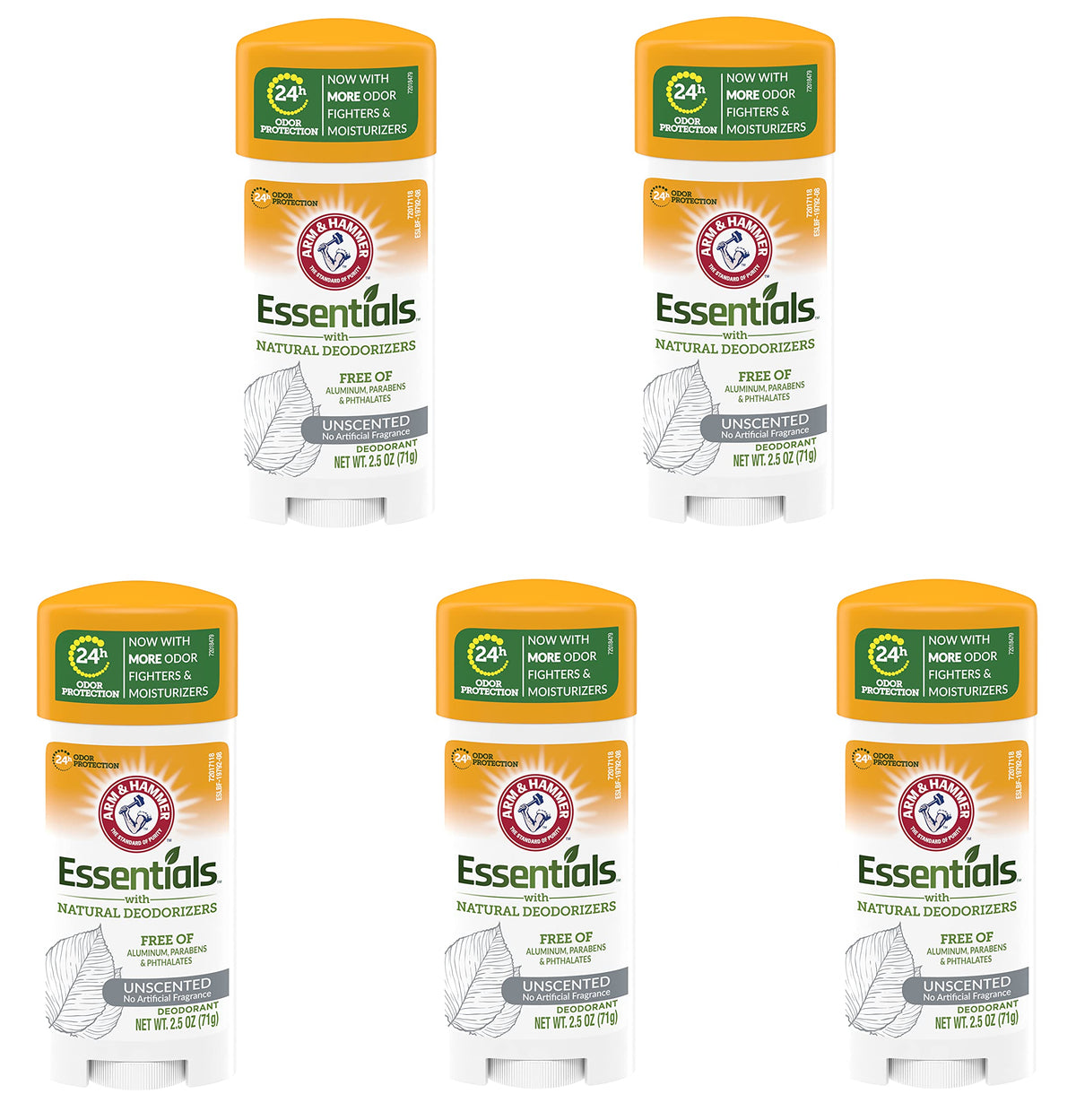 Arm & Hammer Essentials Deodorant unscented-stick for daily odor control and comfort.