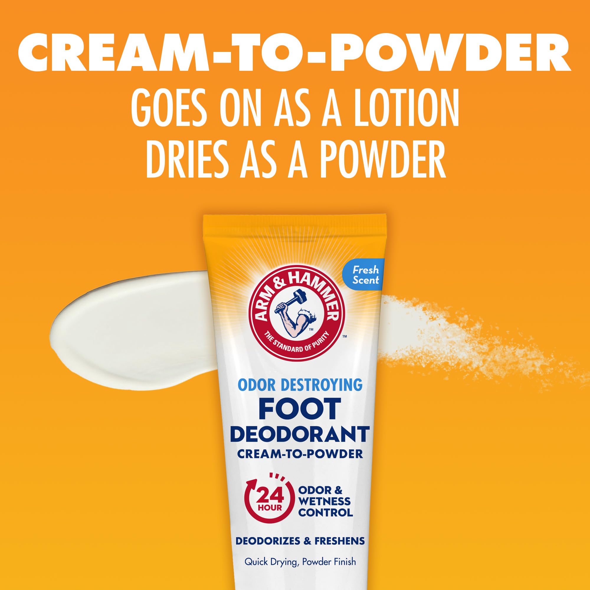 Arm & Hammer ingredientes aloe desodorante para pies, confort y suavidad.