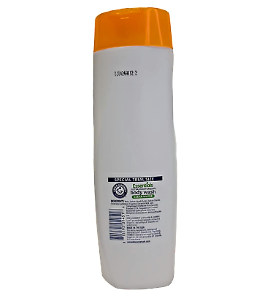Arm & Hammer Clear Water USA-made label on bottle.