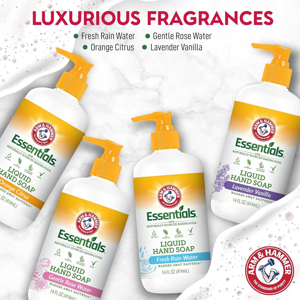 Arm & Hammer rose scent bottle close-up emphasizing floral fragrance
