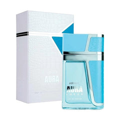 Armaf Aura Fresh bottle pour showcases modern design and long-lasting daily wear
