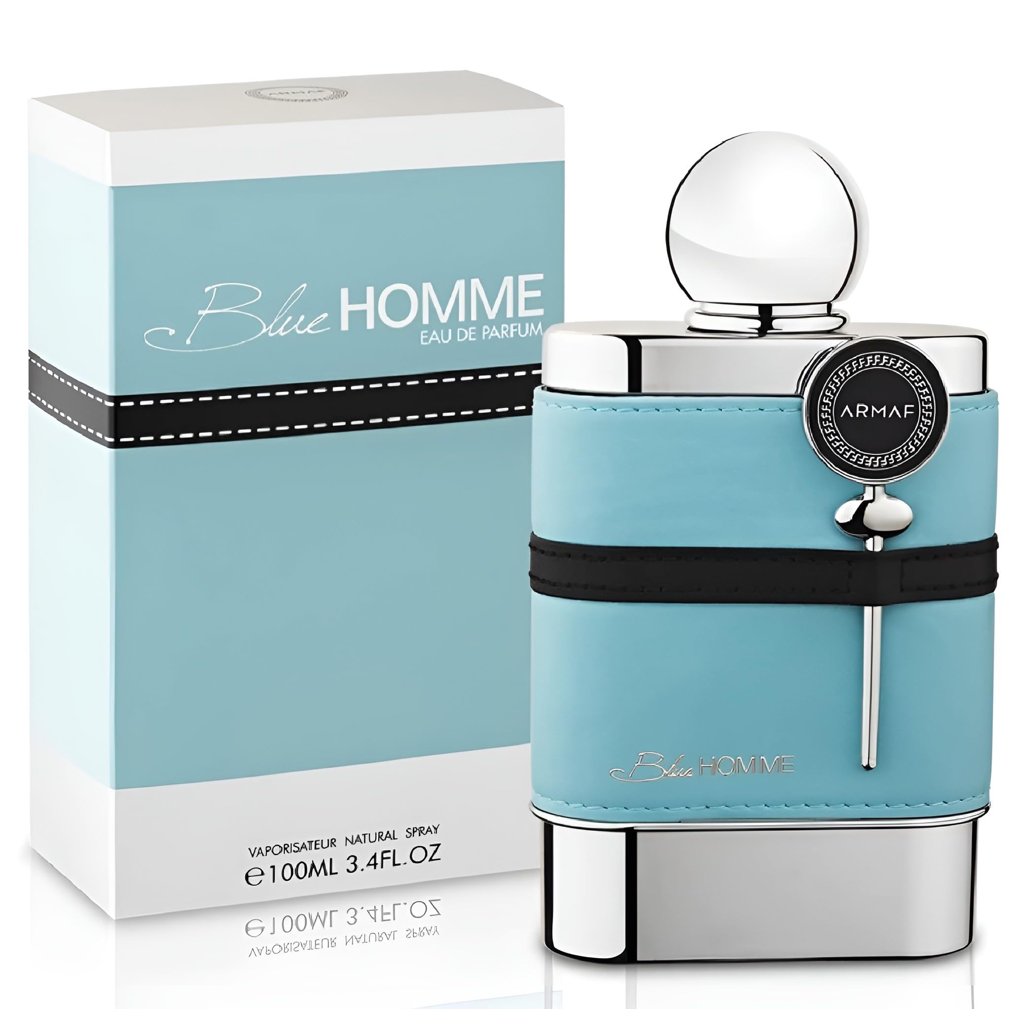 Armaf Blue Homme EDT packaging box presents premium gift-ready presentation.