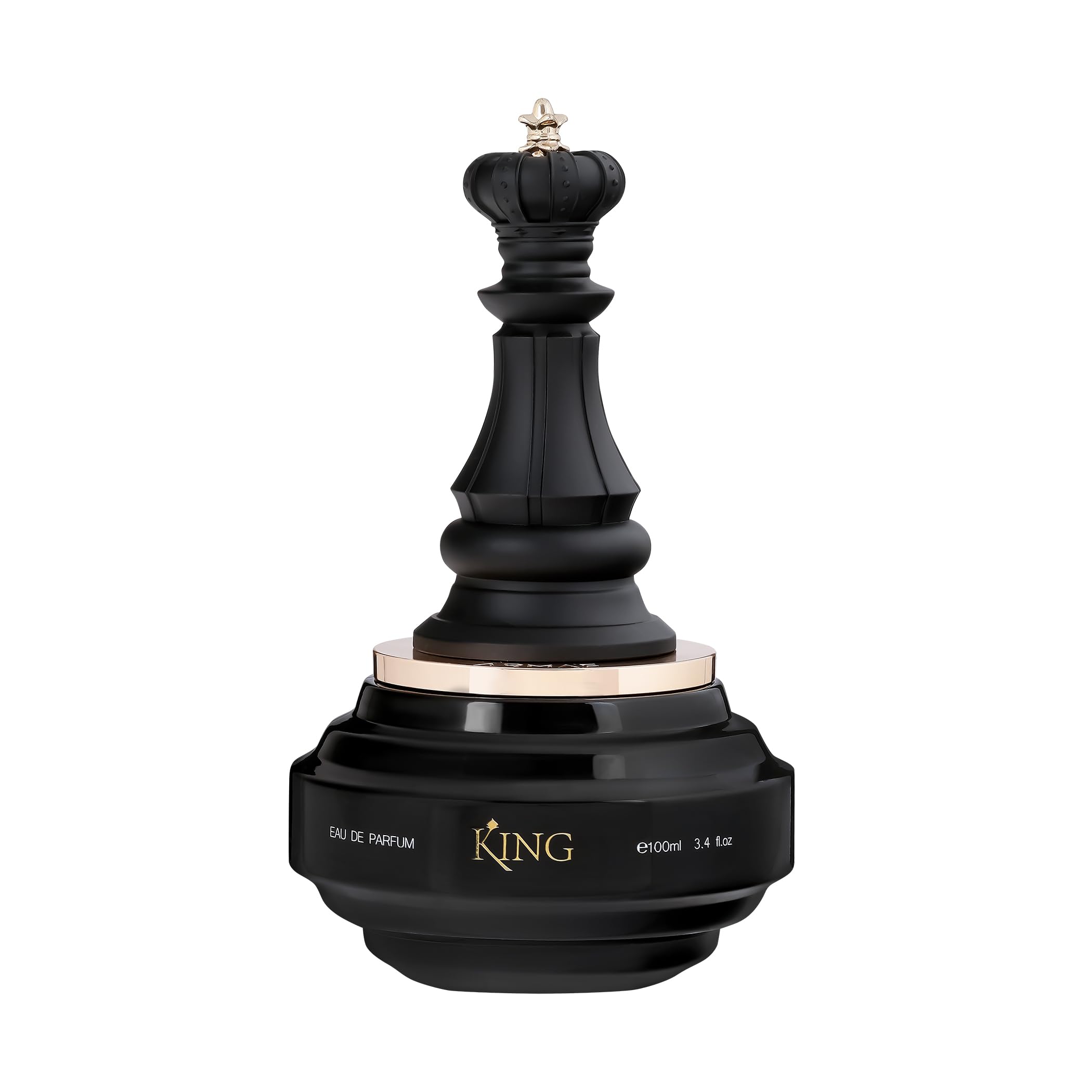 Armaf Checkmate King EDP bottle front showcases premium design for confident evenings.