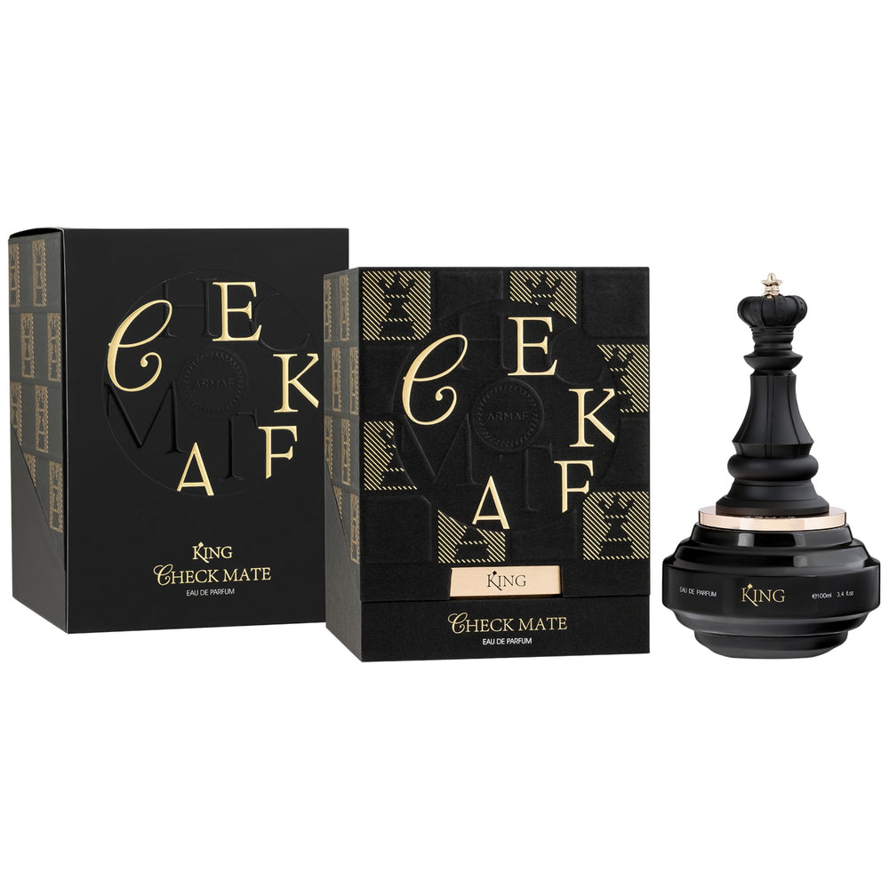 Armaf Checkmate King packaging box showcasing gift-ready presentation and luxury branding.