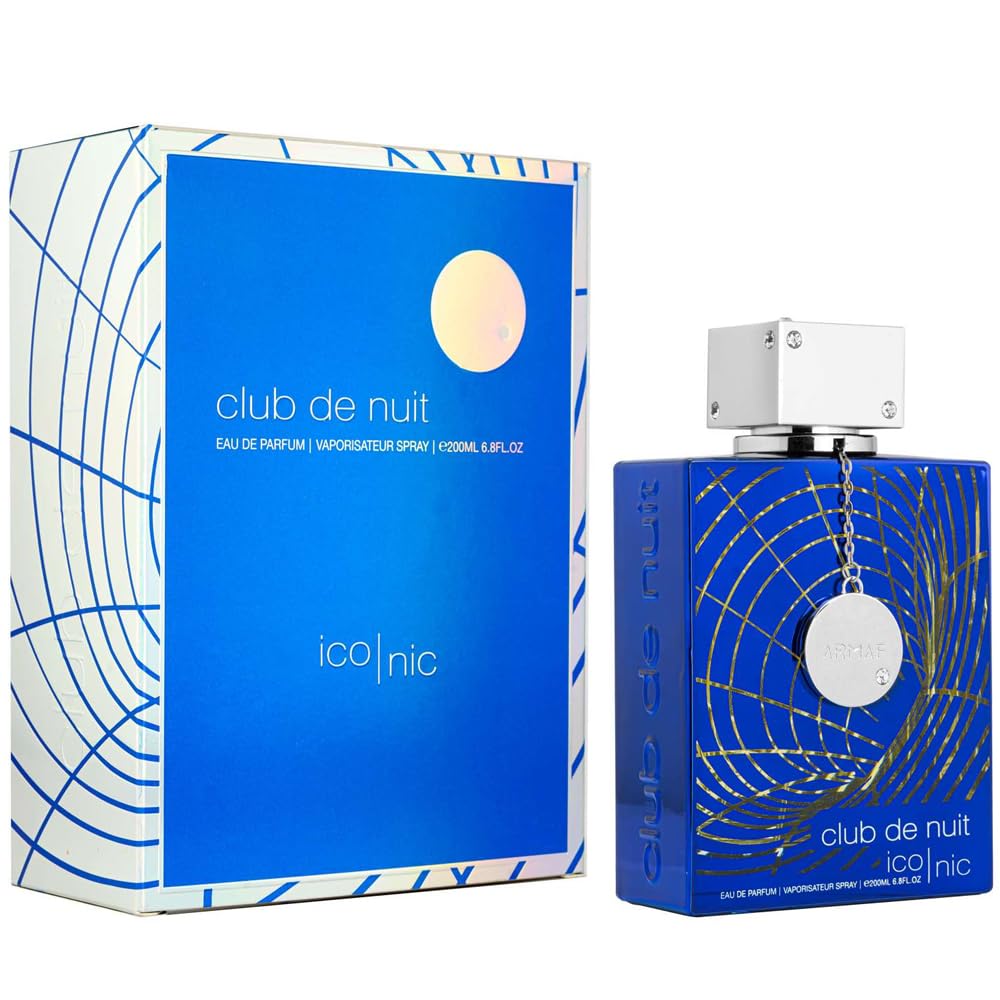 Armaf Club De Nuit Iconic Blue bottle front offering fresh, versatile scent for daily wear.