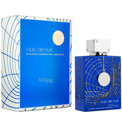 Armaf Club De Nuit Iconic Blue bottle front offering fresh, versatile scent for daily wear.