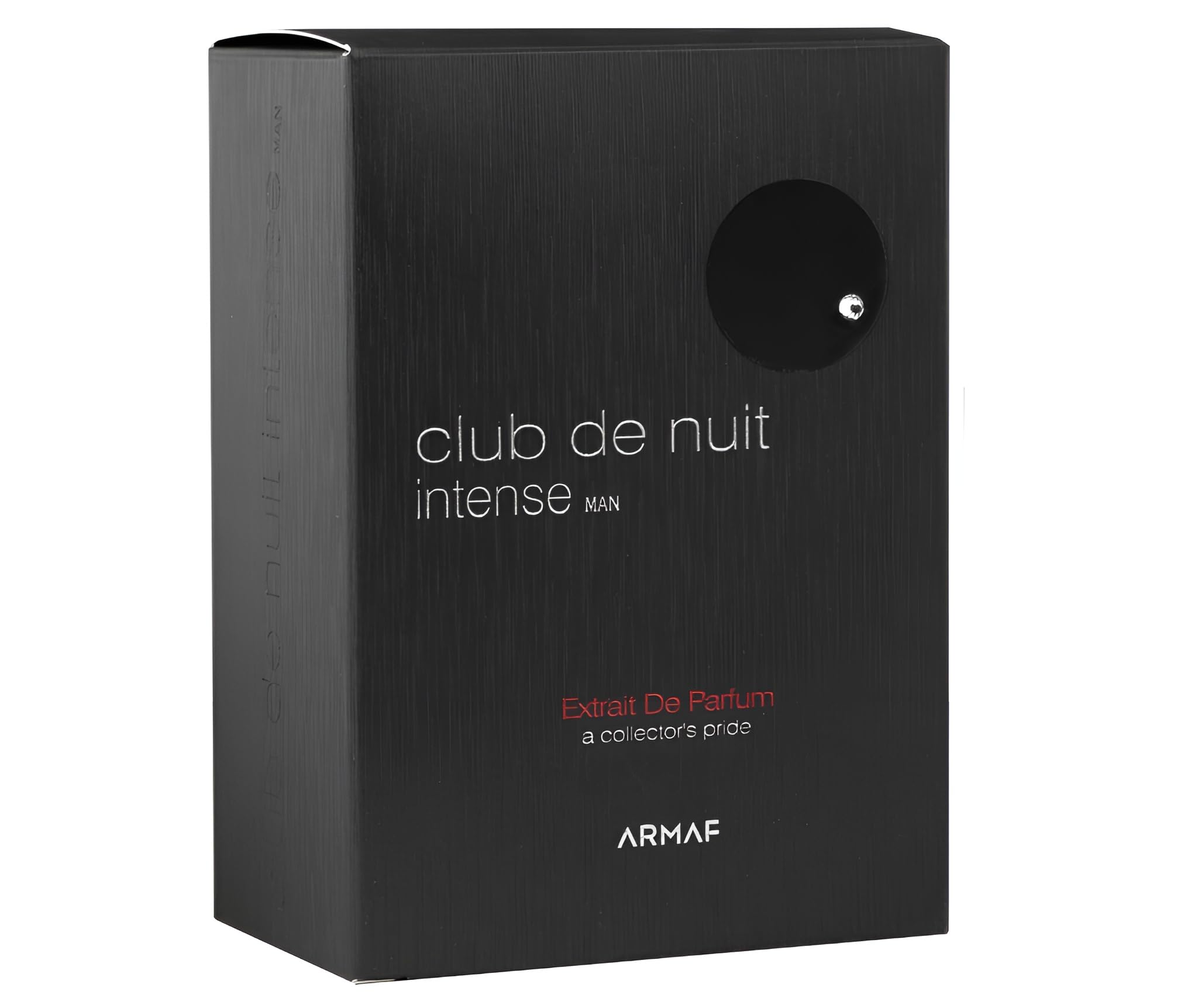 Armaf Club De Nuit Intense Extrait bottle-shot image underscores premium packaging and lasting appeal