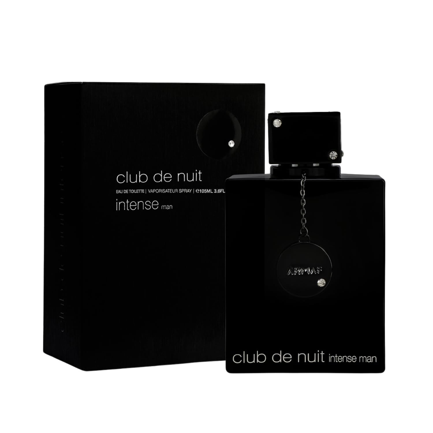 Armaf Club de Nuit Intense Man bottle front displays modern masculine design for confident daily wear