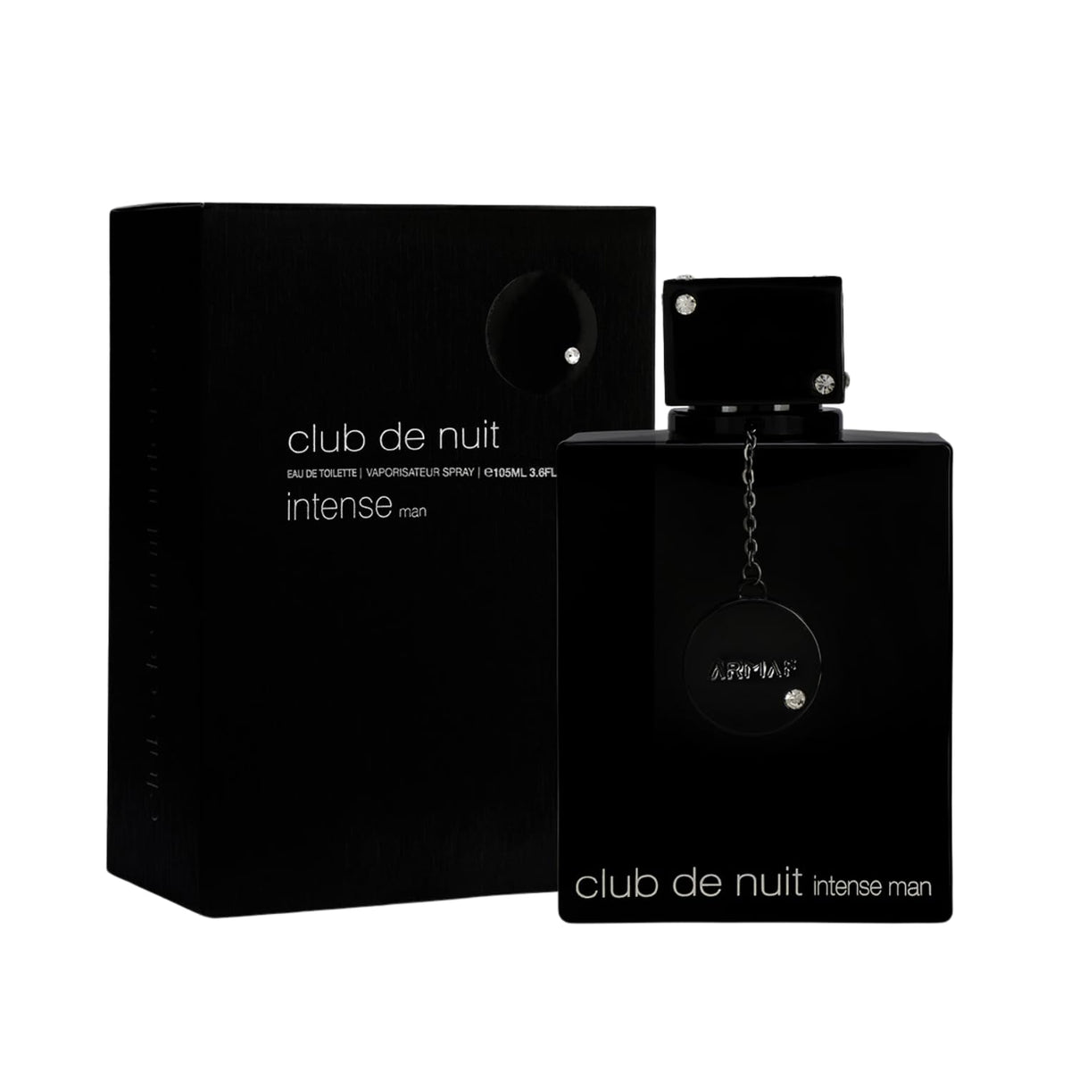 Armaf Club de Nuit Intense Man bottle front displays modern masculine design for confident daily wear