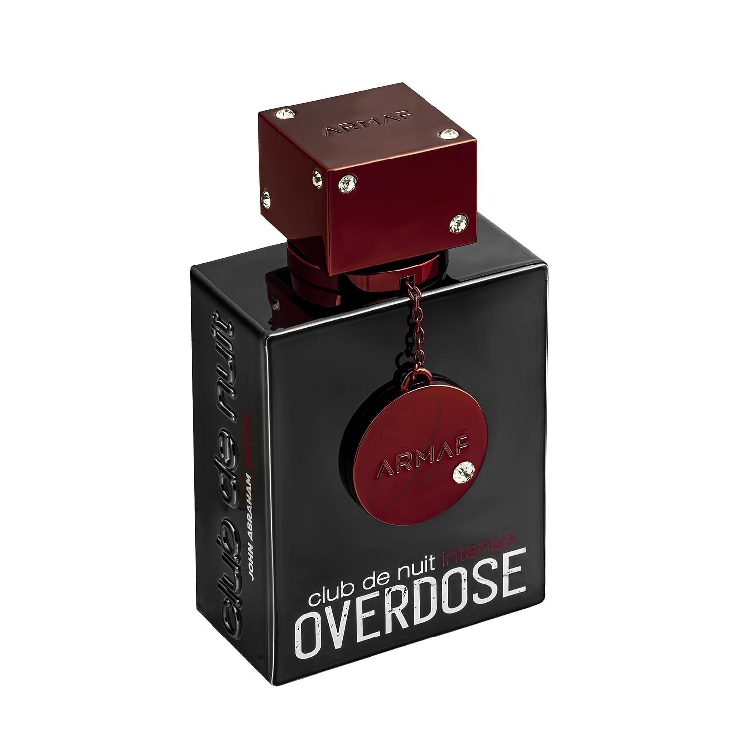 Armaf side label detail showing Club De Nuit Intense - Overdose branding