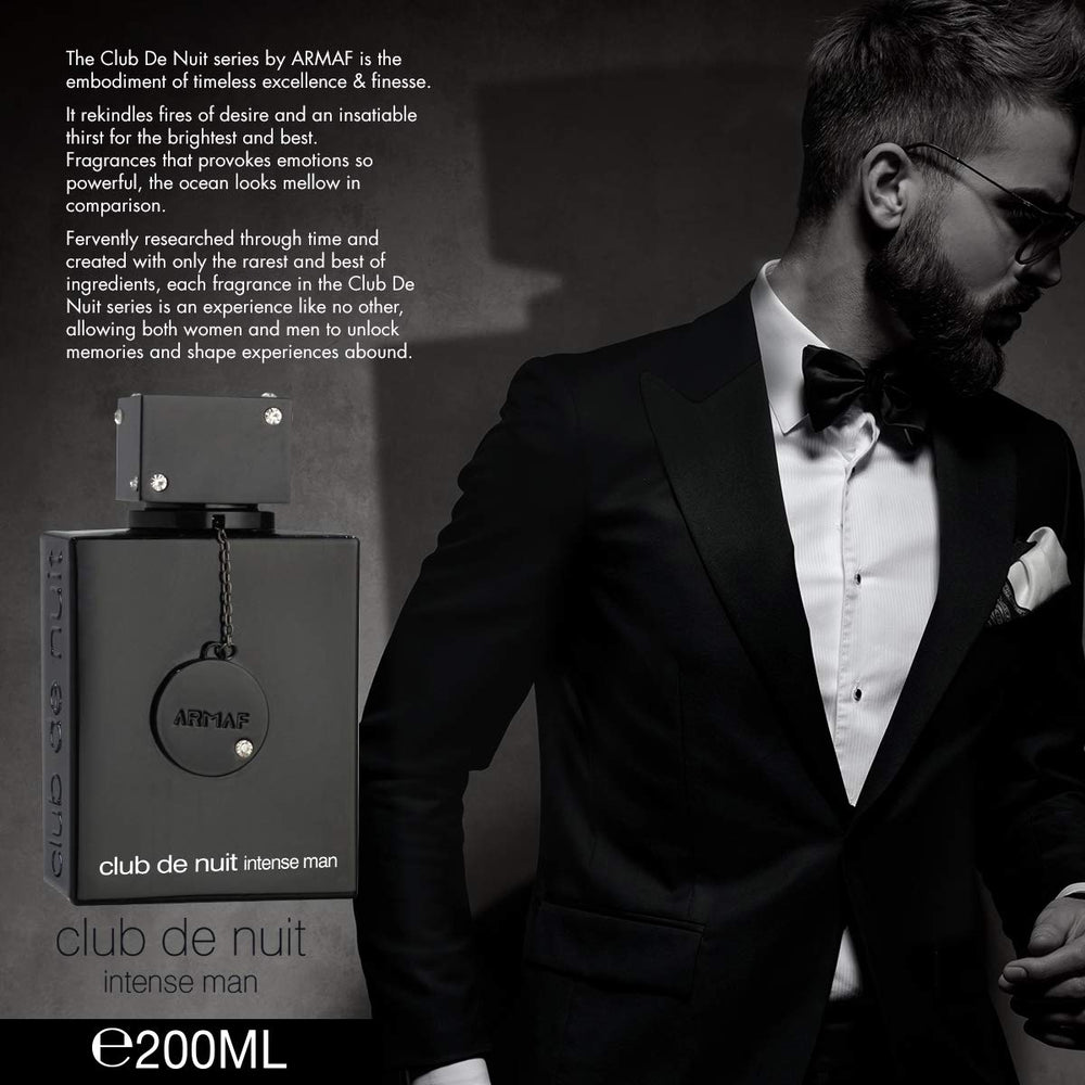 Armaf Club De Nuit Intense Man spray action demonstrating projection