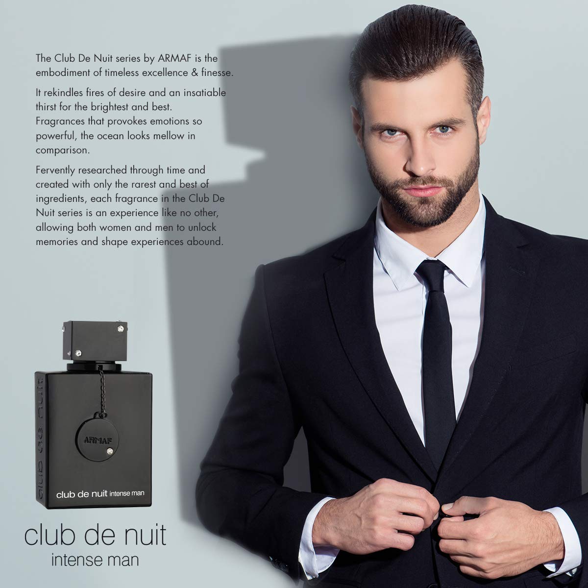 Armaf Club De Nuit Intense top-notes splash highlighting citrus freshness.