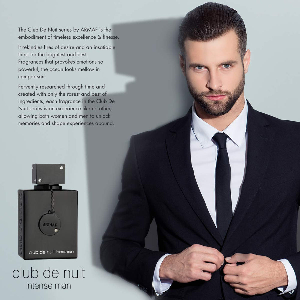 Armaf Club De Nuit Intense top-notes splash highlighting citrus freshness.