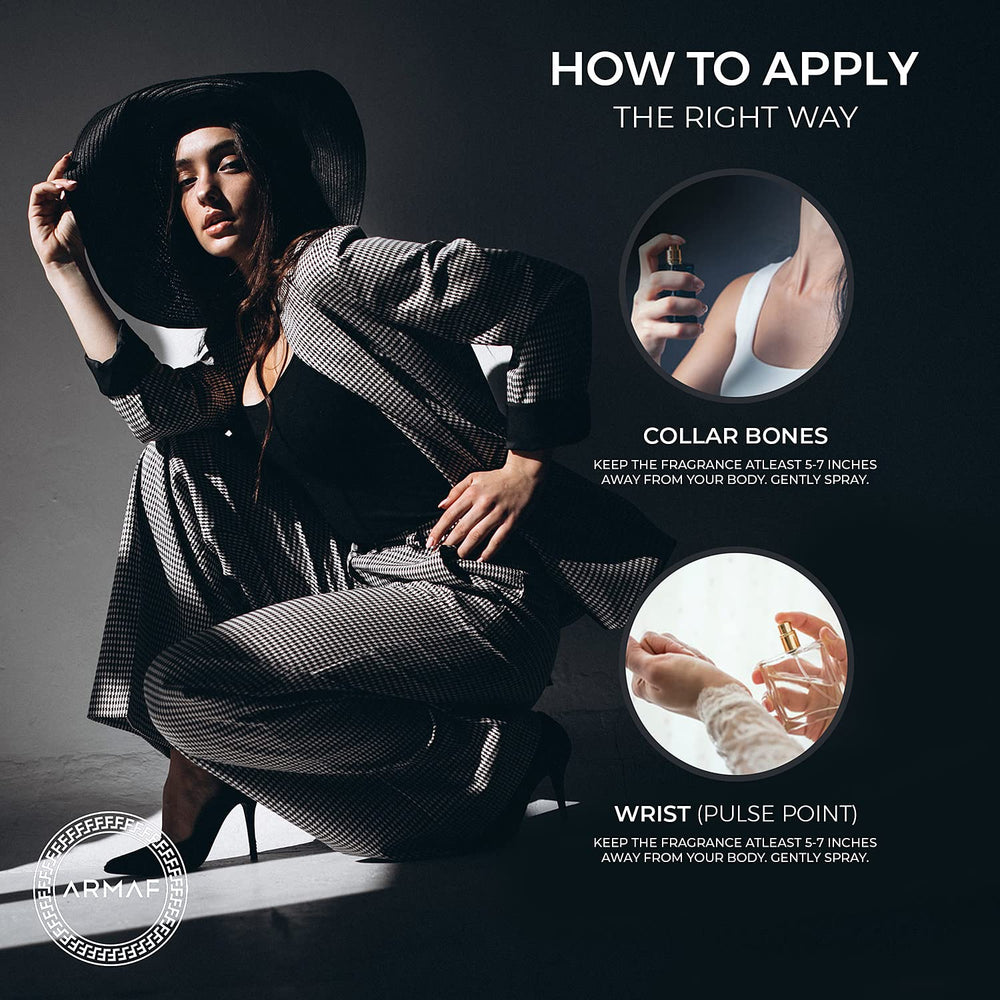 Armaf Club De Nuit Intense Women EDP apply-on-skin image demonstrates daily-use fragrance compatibility.